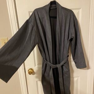 Unisex Microsuede Fleece Robe One sits fits like large